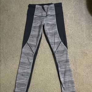 Gray and Black Lululemon Leggings